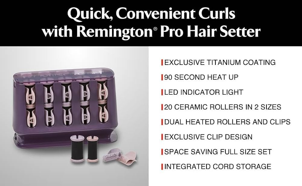 Remington Pro Hair Setter With Thermaluxe Advanced Thermal Technology, Rose, 1 Count | Amazon (US)