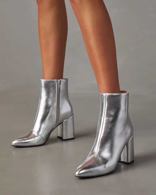 Anara Ankle Boots - Metallic Silver | VICI Collection