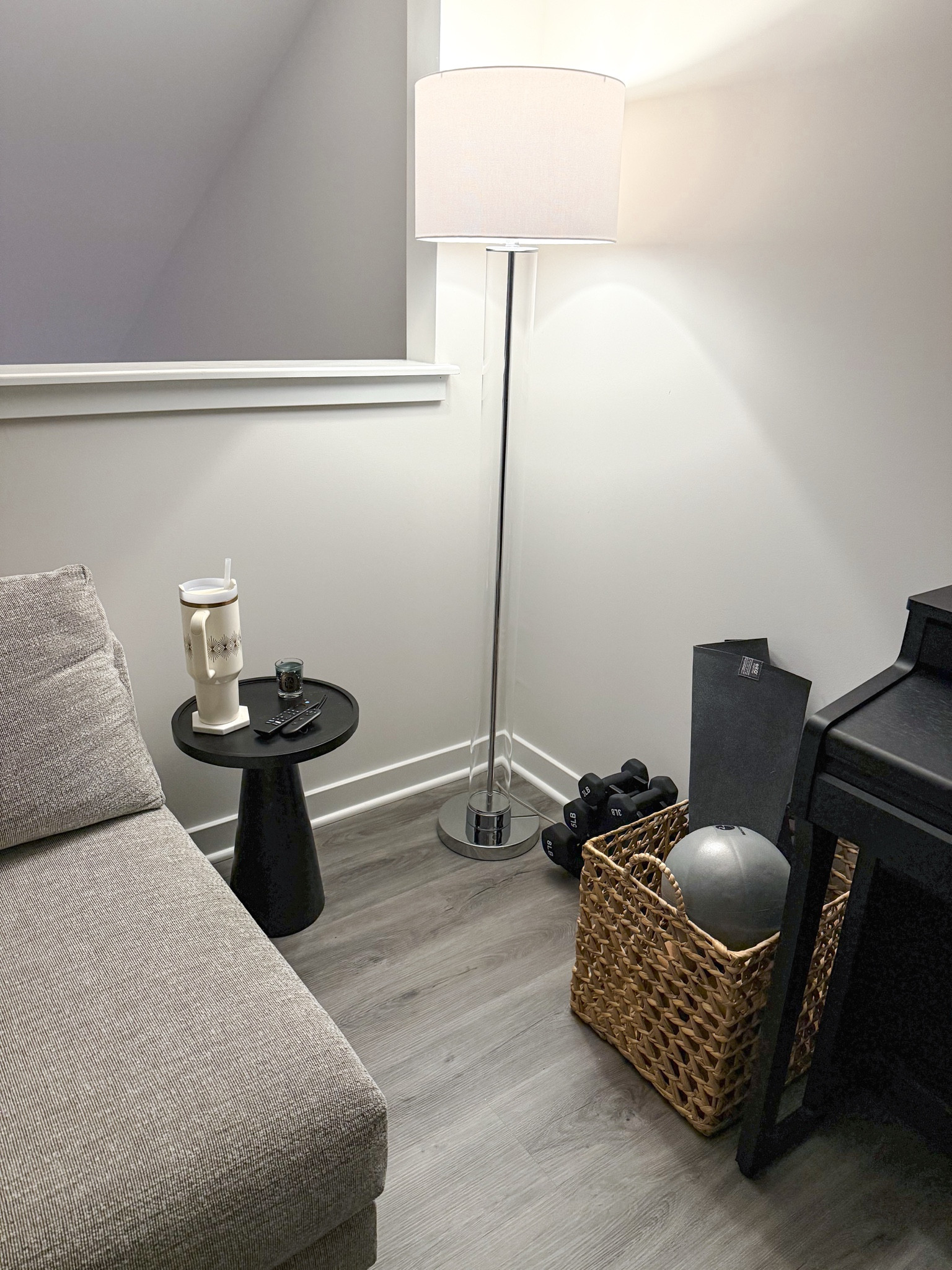 I just got this gorgeous floor lamp! It’s a great dupe for Restoration Hardware or Crate & Barrel at a fraction of the price. It came so securely packaged, the lamp shade is a nice fabric and it even included a light bulb—it’s really the little touches that make a big impression! 10/10 recommend for a classy, non-bulky light.

I’m using this floor lamp in my loft space that is my office/workout room - hence the yoga and Pilates equipment 

#LTKFitness #LTKActive #LTKHome