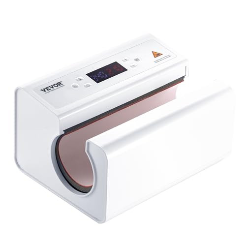 VEVOR Auto Tumbler Heat Press Machine, 30 OZ Tumbler Mug Heat Press Touch Screen, with Temp and Time Setting, Fast & Even Heating for 11-30oz Sublimation Tumblers, Mug, Cups (White) | Amazon (US)