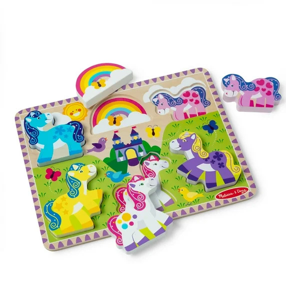Melissa & Doug Fairytale Wooden Chunky Puzzle (6 Pieces) - FSC Certified | Walmart (US)
