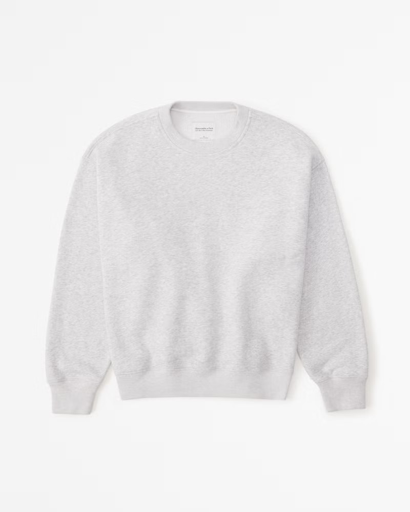 Abercrombie & Fitch Women's Essential Vintage Sunday Vent-Hem Crew in Light Grey - Size XXS | Abercrombie & Fitch (US)