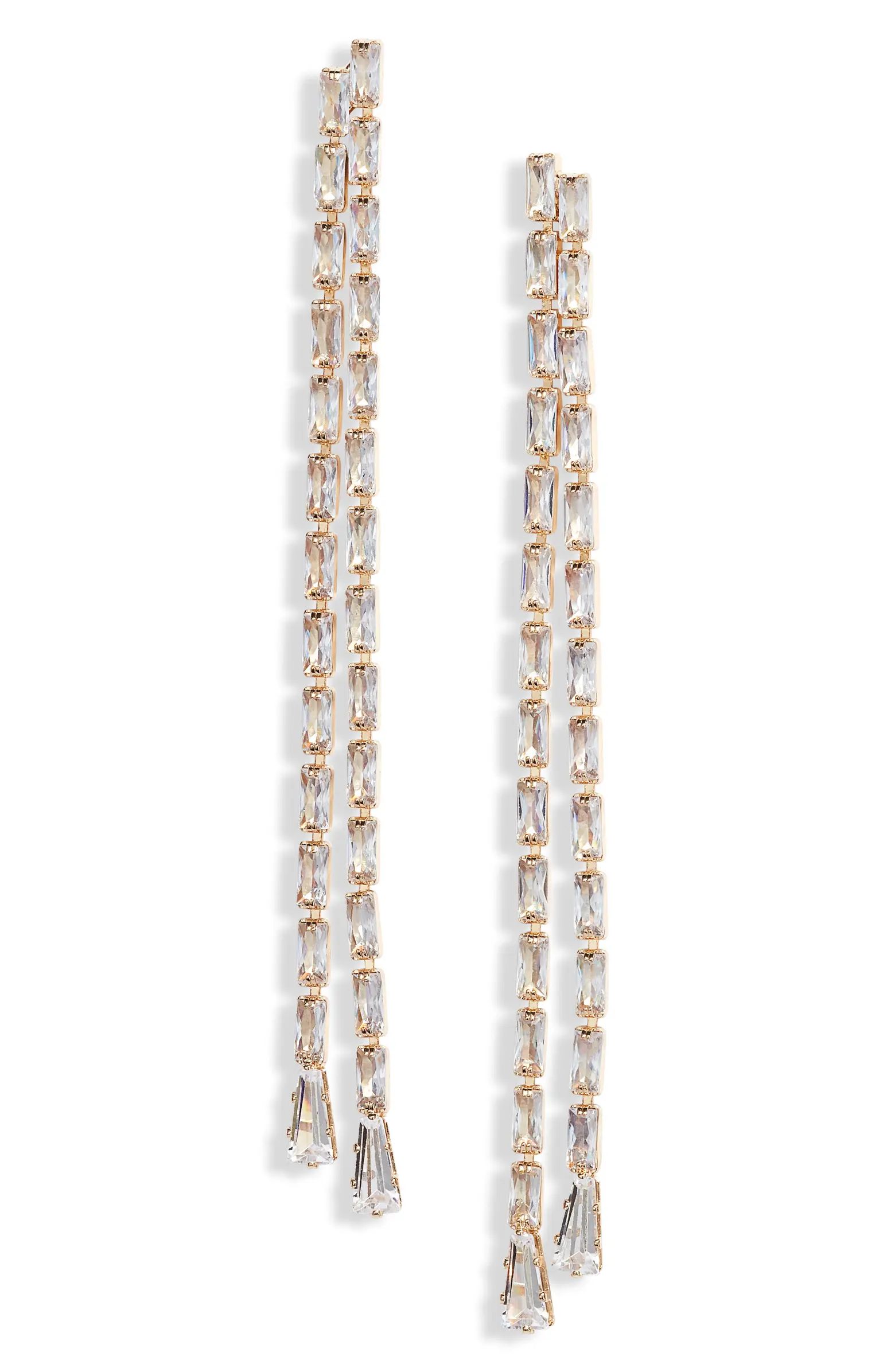 Nordstrom Crystal Baguette Duster Earrings | Nordstrom | Nordstrom