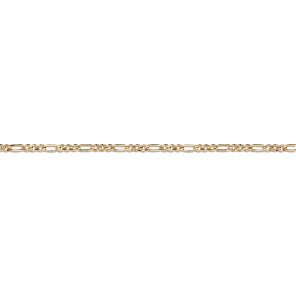 Medium Gold Figaro Chain Bracelet | AUrate New York