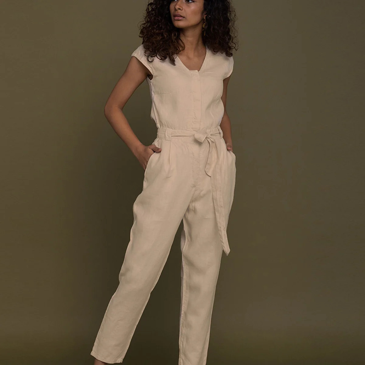 Evening Chai Jumpsuit (Sand Beige) | Reistor | Reistor