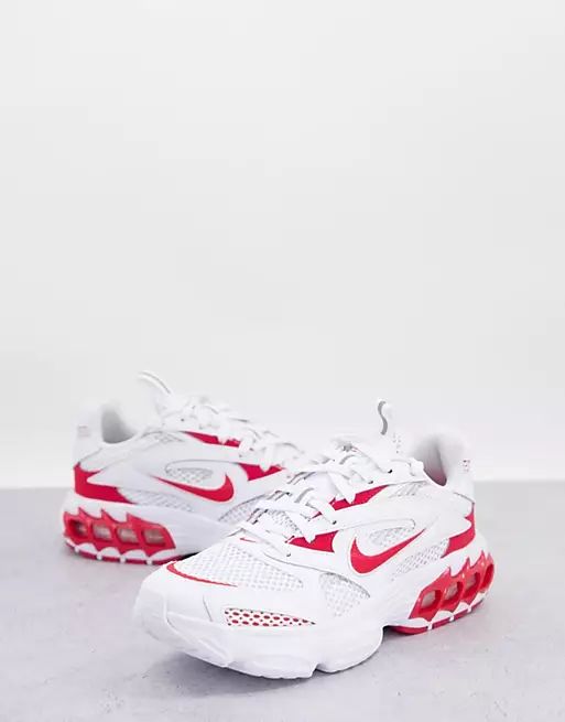 Nike Zoom Air Fire sneakers in white/university red | ASOS | ASOS (Global)