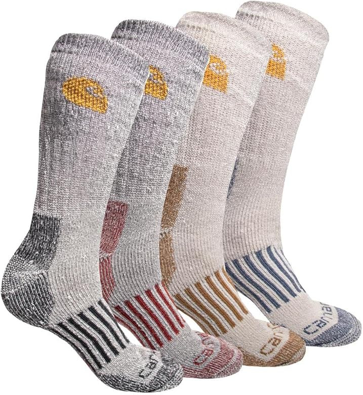 Carhartt Men's A695-4 Cold Weather Sock 4-Pack | Amazon (US)