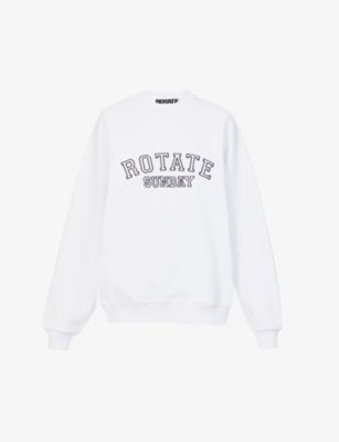 Iris logo-embroidered organic-cotton sweatshirt | Selfridges