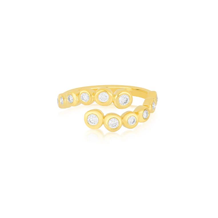 Graduated Diamond Pillow Wrap Ring | EF Collection