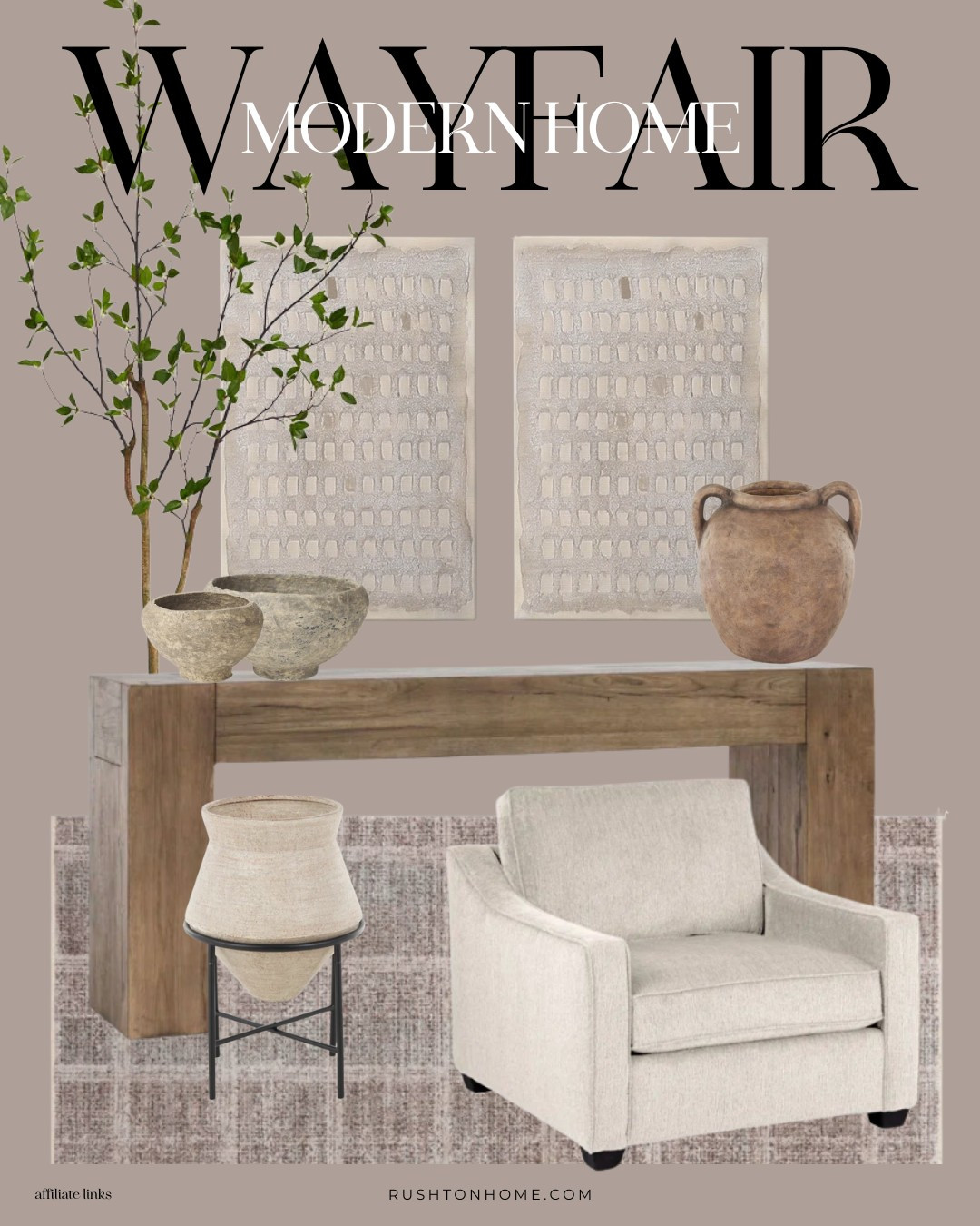 I've been loving these @wayfair home finds! This inspiration pulls together a vibe that feels antique, european, earthy and yet still modern.

Home decor, home design, interior design, furniture, console table, accent chairs, vases, candlesticks, bench, cabinet, sideboard, dining table, side table, mirror, rug, runner, area rug 

 

#LTKHome