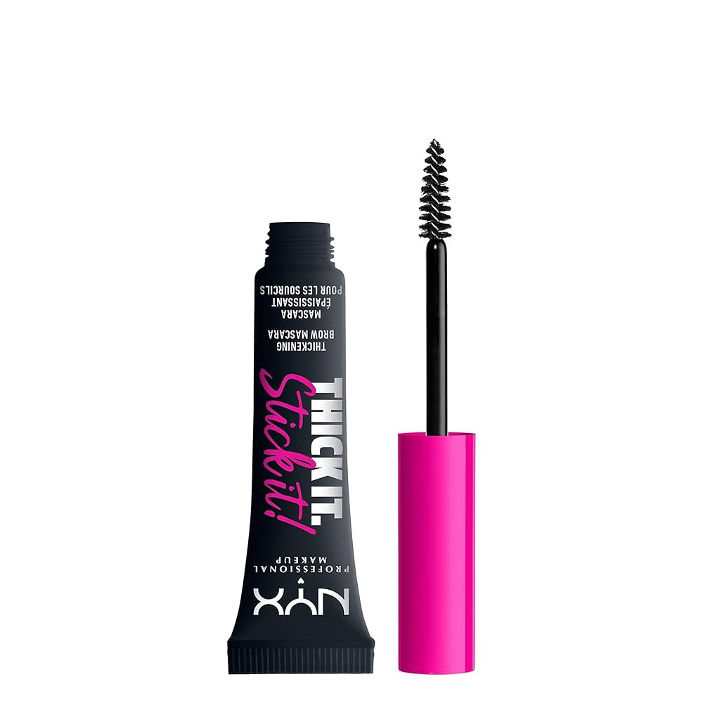NYX PROFESSIONAL MAKEUP Thick It Stick It Thickening Brow Mascara, Eyebrow Gel - Black | Amazon (US)