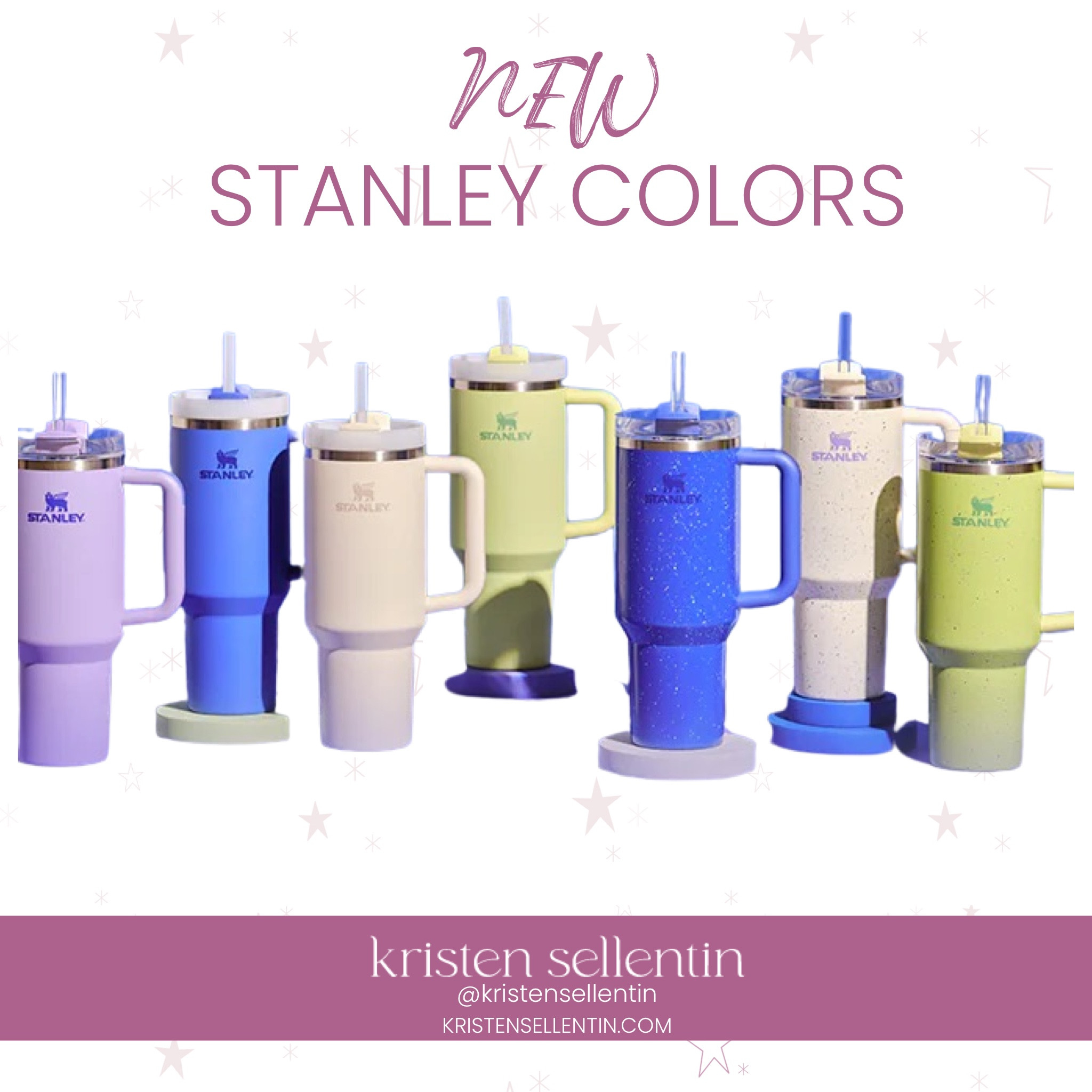 Dick's released four new Stanley colors: Lavender, Deep Iris Speckle, Citron Speckle, and Cream Speckle. They are available in stores and online.

#stanley #stanleycup #stanleyquencher #fitness #outdoors #camping #fitgirl #musthave #LTKfit 

#LTKfamily #LTKunder100