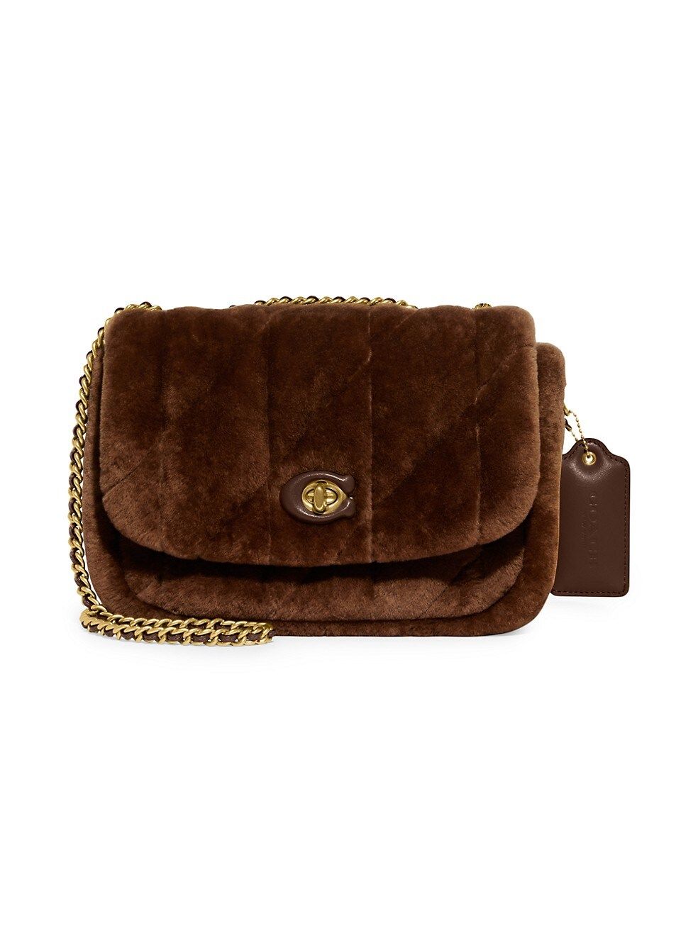 Pillow Madison Quilted Shearling & Leather Shoulder Bag | Saks Fifth Avenue