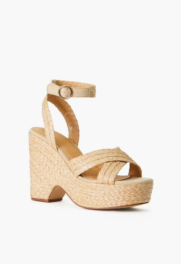 Mia Notched Wedge Sandal | JustFab