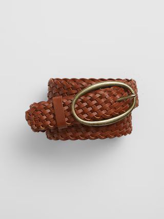 Braided Faux-Leather Belt | Gap Factory
