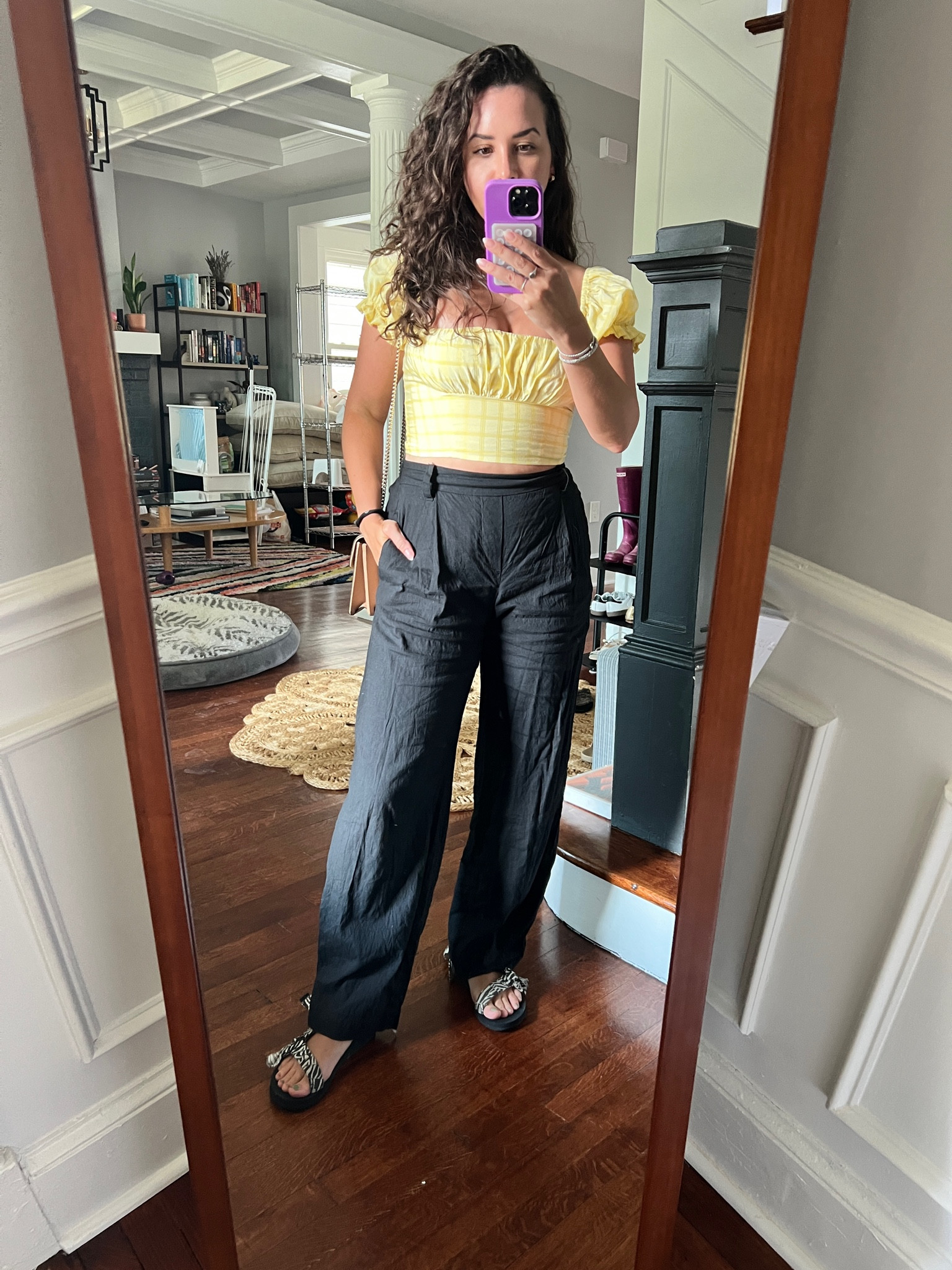 Black linen pants. Linen pants. Crop top. Corset top. Yellow top. Casual style.

#LTKSeasonal #LTKFindsUnder50 #LTKFindsUnder100