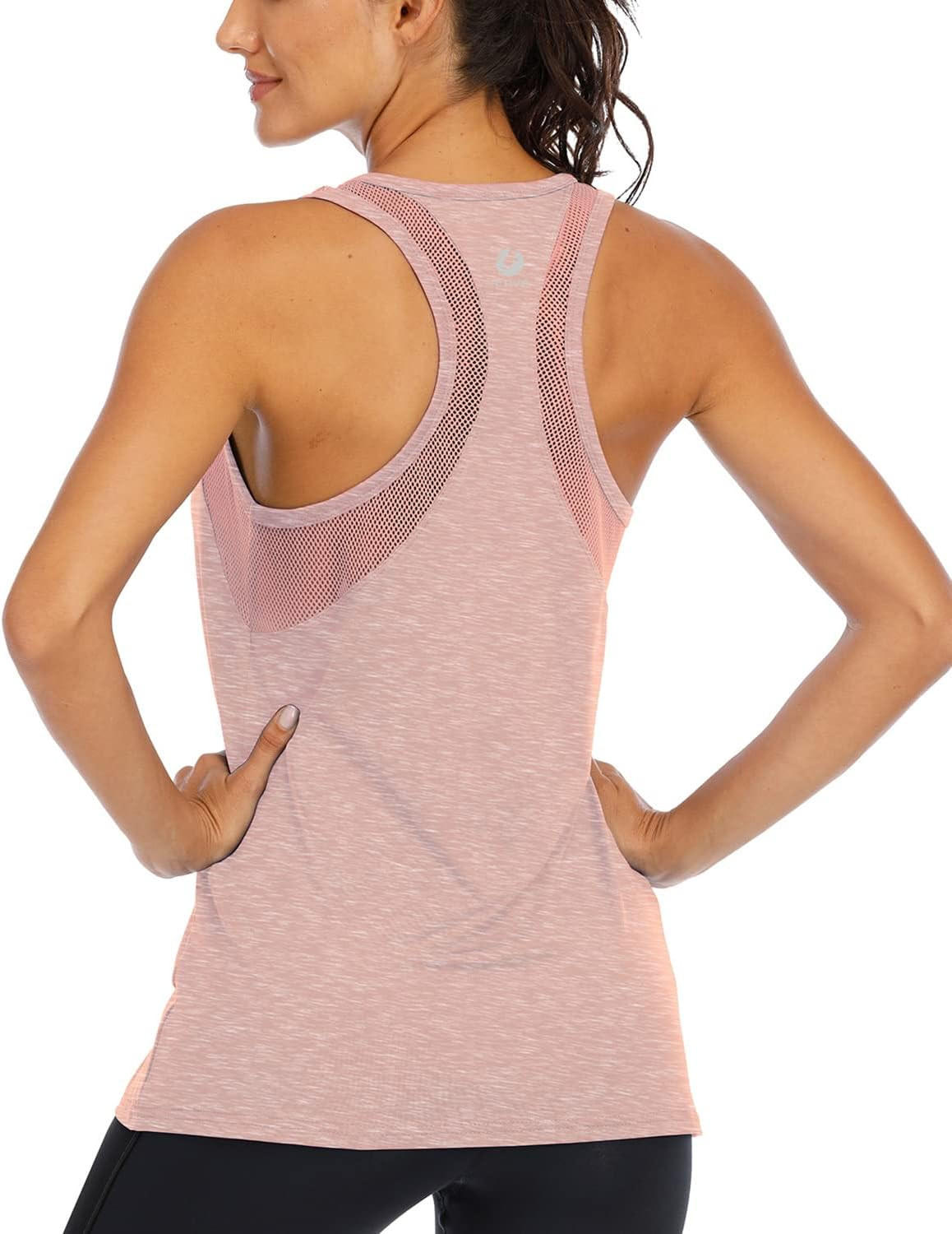 ICTIVE Workout Tank Tops for Women Loose Fit Yoga Mesh Racerback Open Back Muscle Shirts | Amazon (US)
