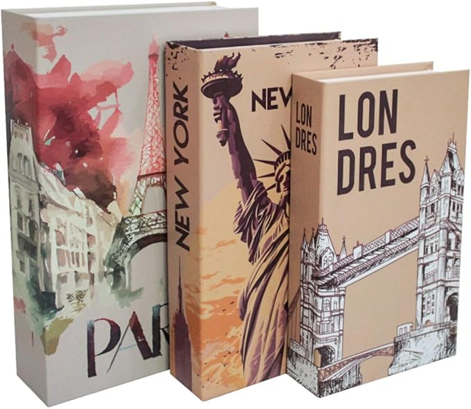 Kit 3 Caixas Livro Decorativo Porta Objetos 3 em 1 Decoração Casa Sala Multiuso Jogo de Livros ... | Amazon (BR)