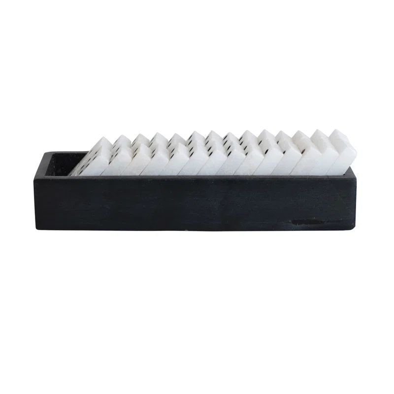 Retonia Handmade Alabaster Dominos In Soapstone Tray | Wayfair North America