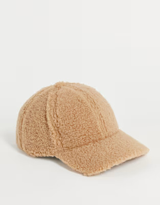 ASOS DESIGN borg baseball cap in neutral | ASOS | ASOS (Global)