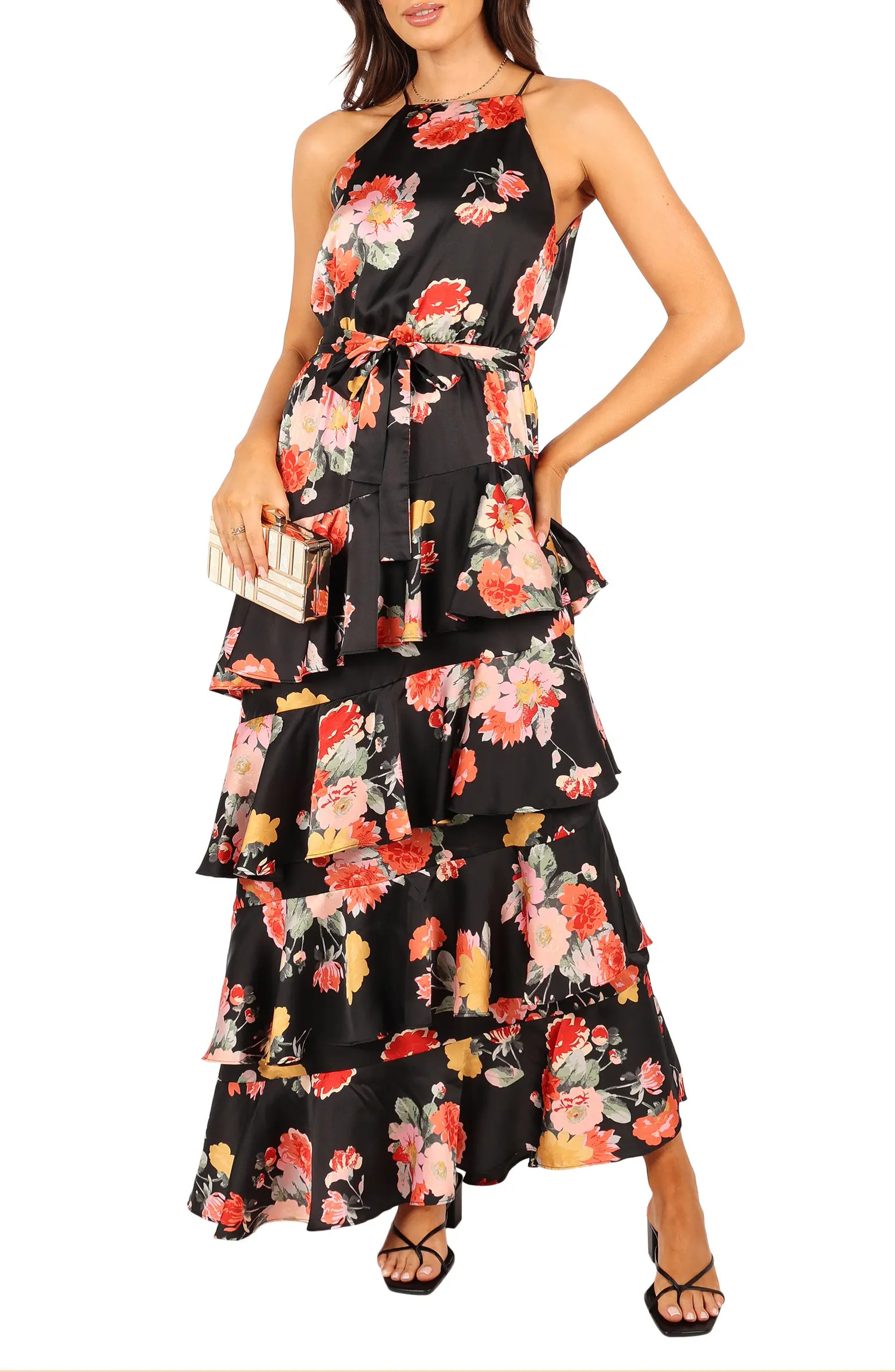 Sarona Floral Belted Maxi Dress | Nordstrom