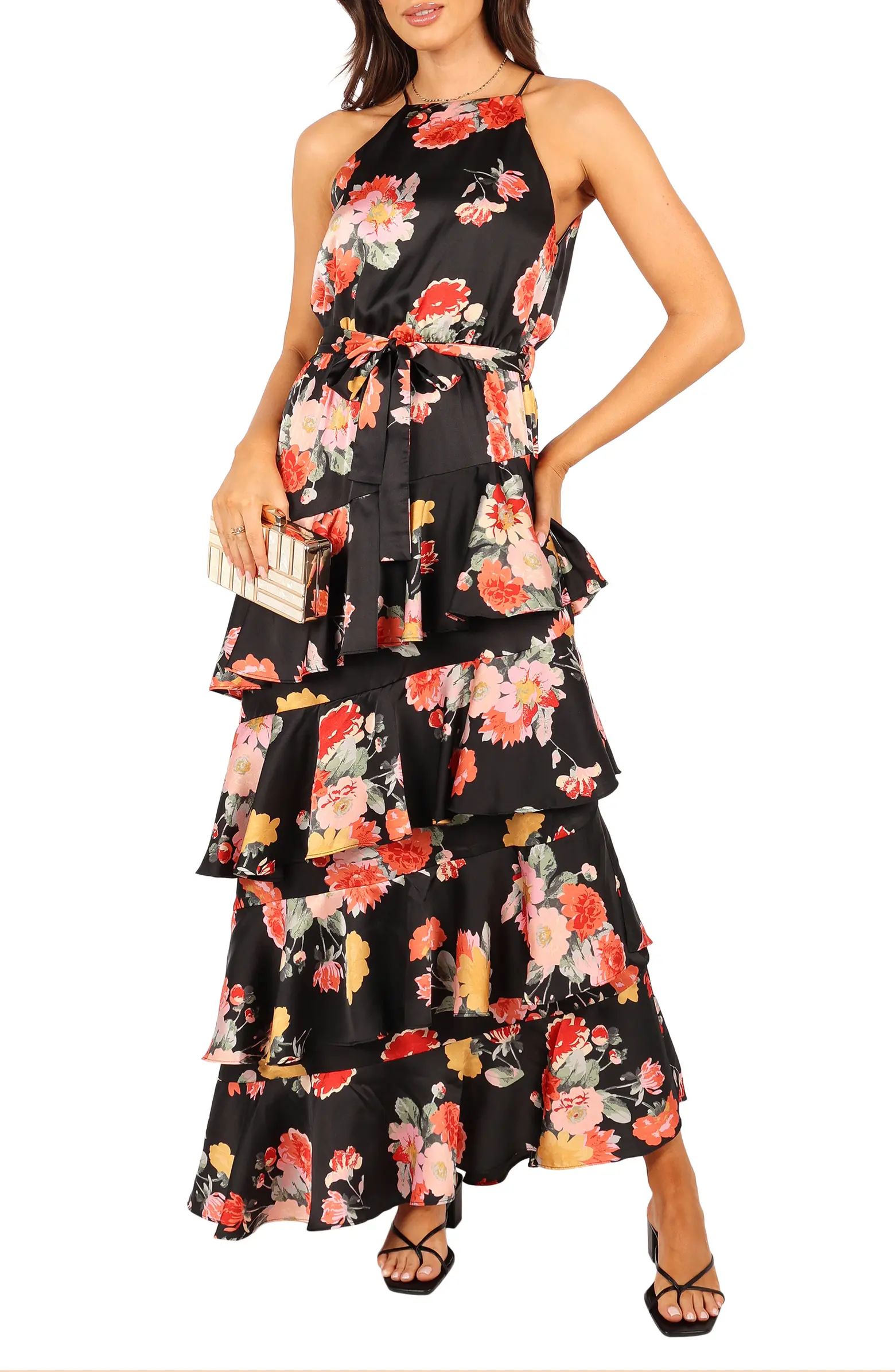 Sarona Floral Belted Maxi Dress | Nordstrom