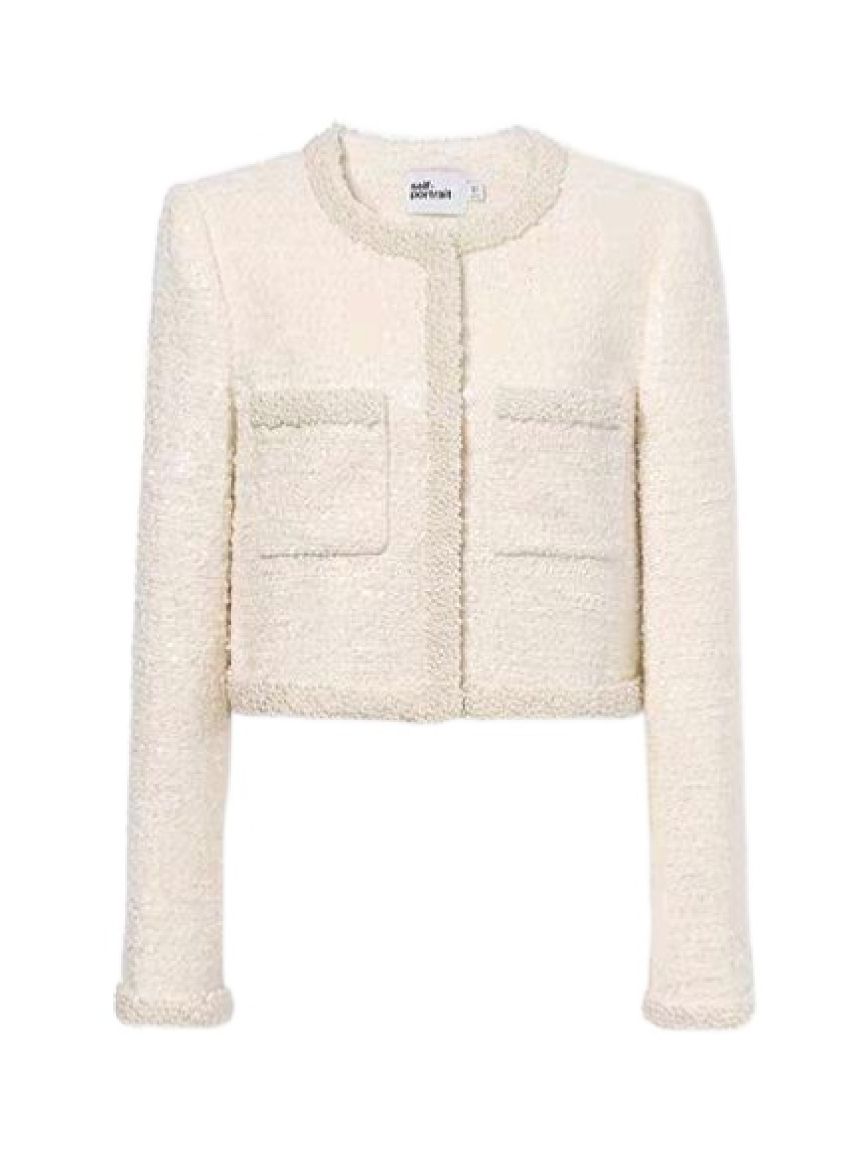 Self-Portrait Boucle Embellished Trim Jacket | Senser US