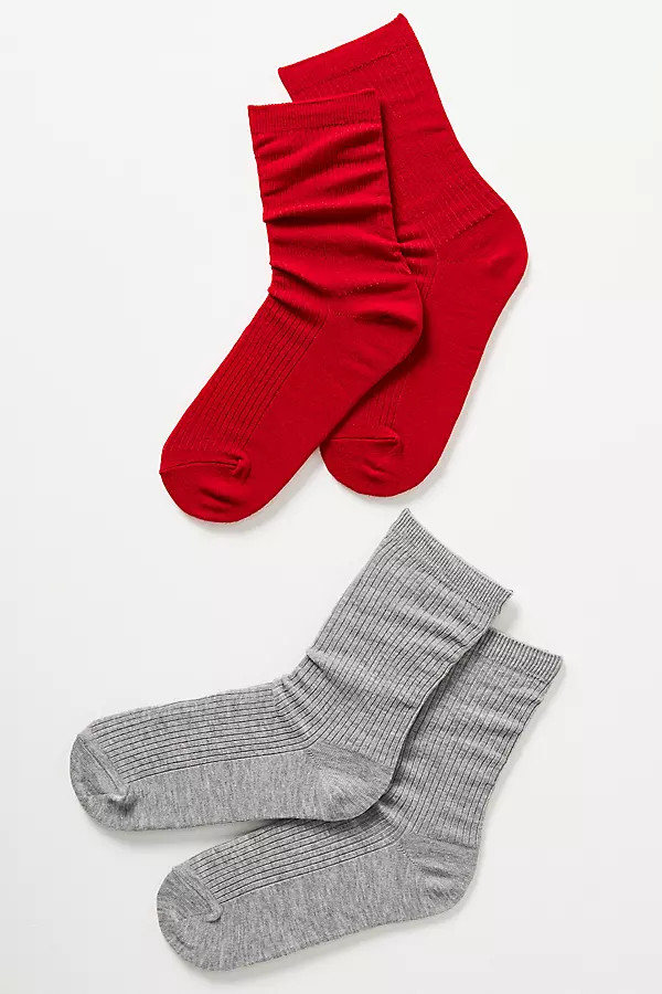 Ribbed Trouser Socks, Set of 2 | Anthropologie (US)