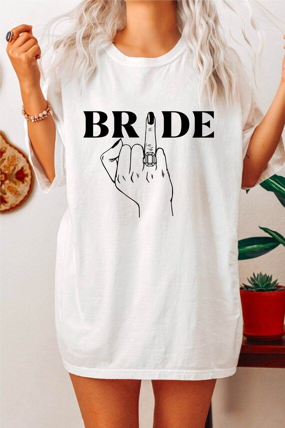 Bride Tee, Wedding Finger Shirt, Bride T-shirt, Bride T Shirt, Comfort Colors T Shirt, Bacheloret... | Etsy (US)