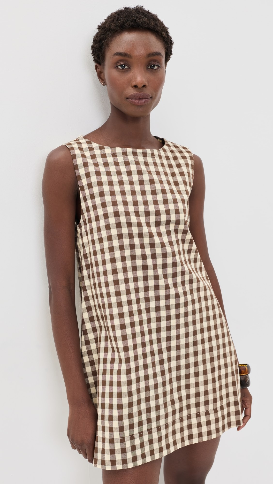 VRG GRL Aftersun Brown Check Mini Dress | Shopbop | Shopbop