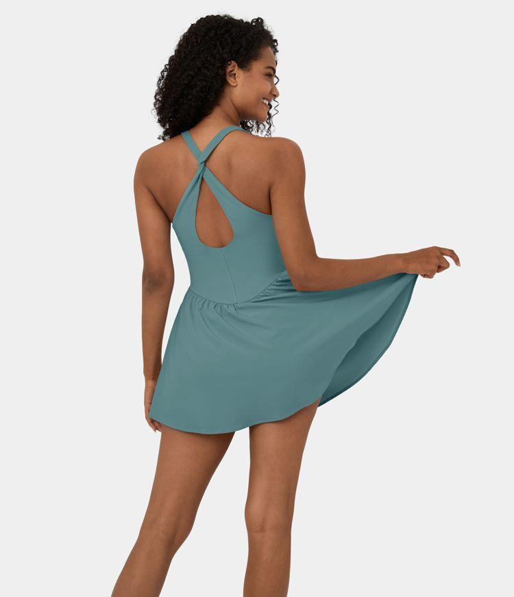 Women’s Breezeful™ Backless Corset 2-in-1 Pocket Mini Quick Dry Flowy Pickleball Active Dress... | HALARA