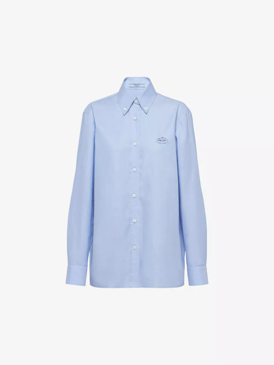 Logo-embroidered regular-fit cotton Oxford shirt | Selfridges
