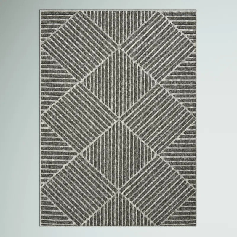 Mira Dark Gray Indoor/Outdoor Rug | Wayfair North America
