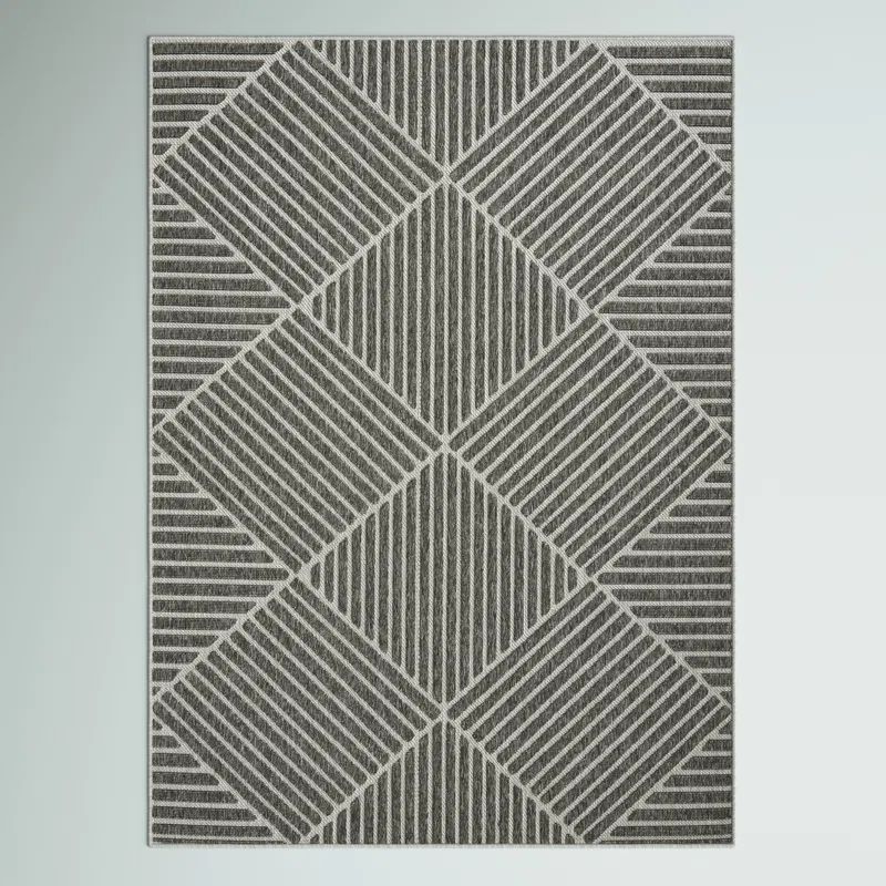 Mira Dark Gray Indoor/Outdoor Rug | Wayfair North America