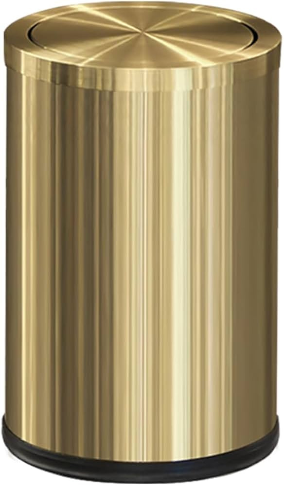 9L/2.4Gal Gold Trash Can,Brass Bathroom Garbae Can with Flipping Lid,Small Brass Garbage Can for ... | Amazon (US)