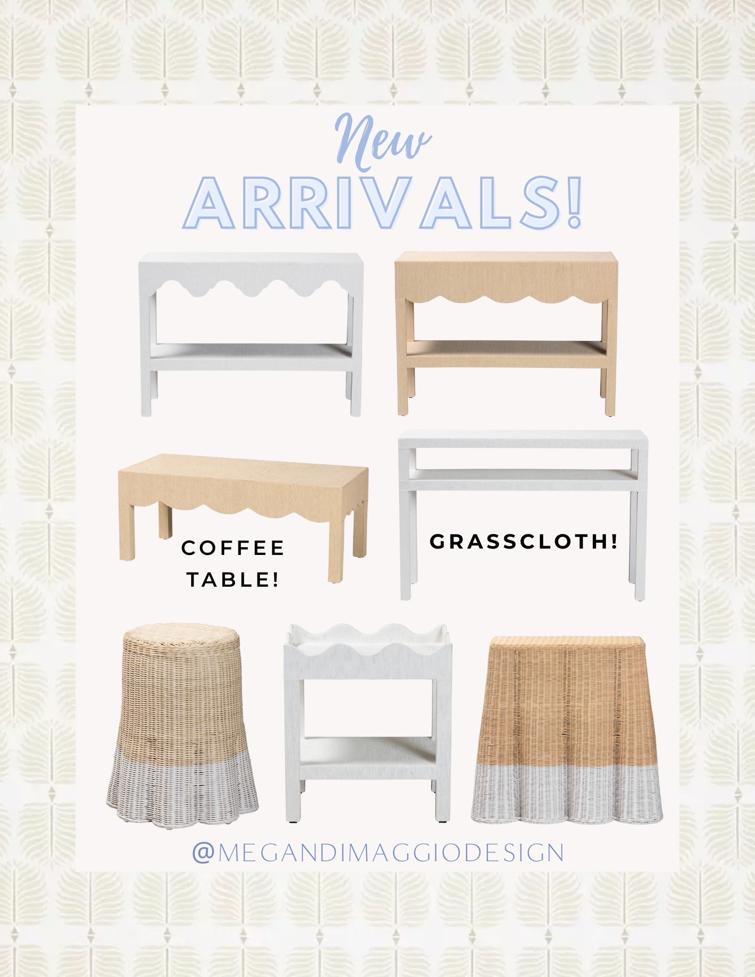 Tons of new affordable scalloped furniture was just added online!! Love these new grasscloth console tables, coffee table, side table and wicker two tone tables!! 😍🙌🏻🤍 even more linked!!

#LTKSaleAlert #LTKHome