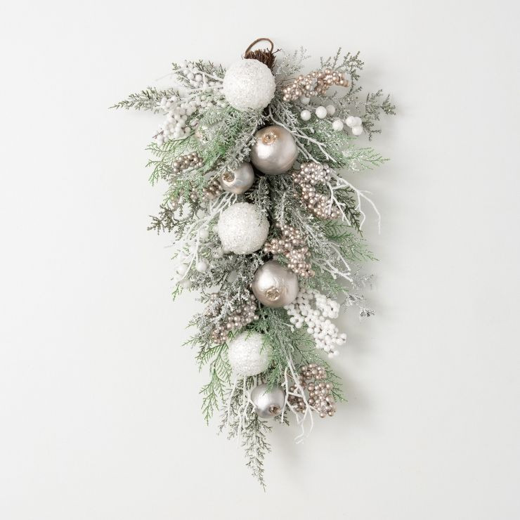 Artificial Winter Pine Swag Multicolor 27.5"H | Target