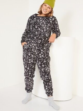 Matching Printed Microfleece Pajama Set for Women | Old Navy (US)