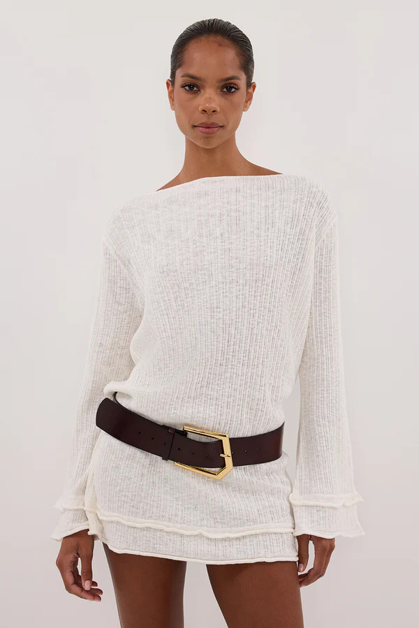 MAX IVORY KNIT MINI DRESS | DISSH