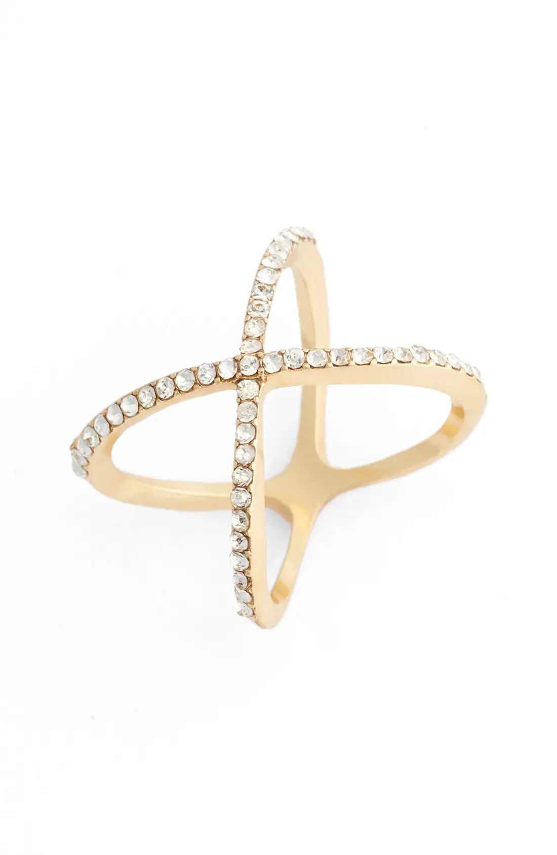 Rhinestone Crossover Ring | Nordstrom