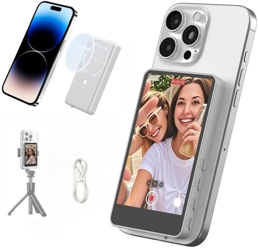 Synco Xview M4 Phone Vlog Selfie Monitor Screen for iPhone & Android,Magnetic Back Selfie Camera ... | Amazon (US)