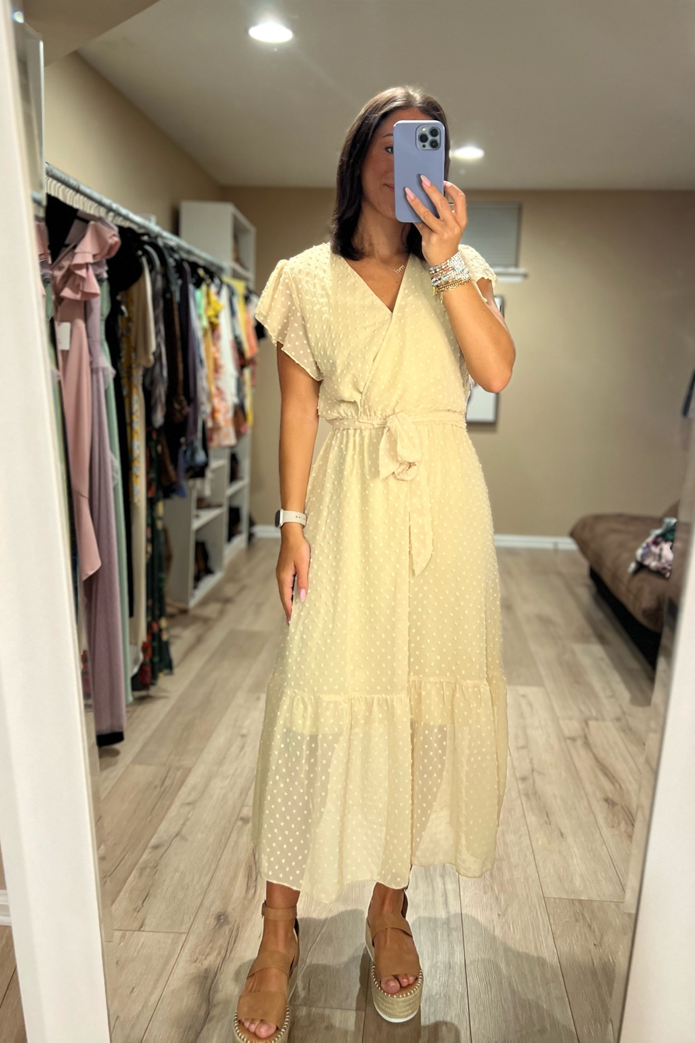 Such a cute pale yellow Amazon dress. + the cutest platform sandals! (Teacher outfit of the day)

#LTKstyletip #LTKsalealert #LTKworkwear