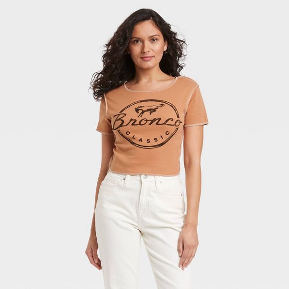 Women's Ford Baby Short Sleeve Graphic T-Shirt - Brown | Target