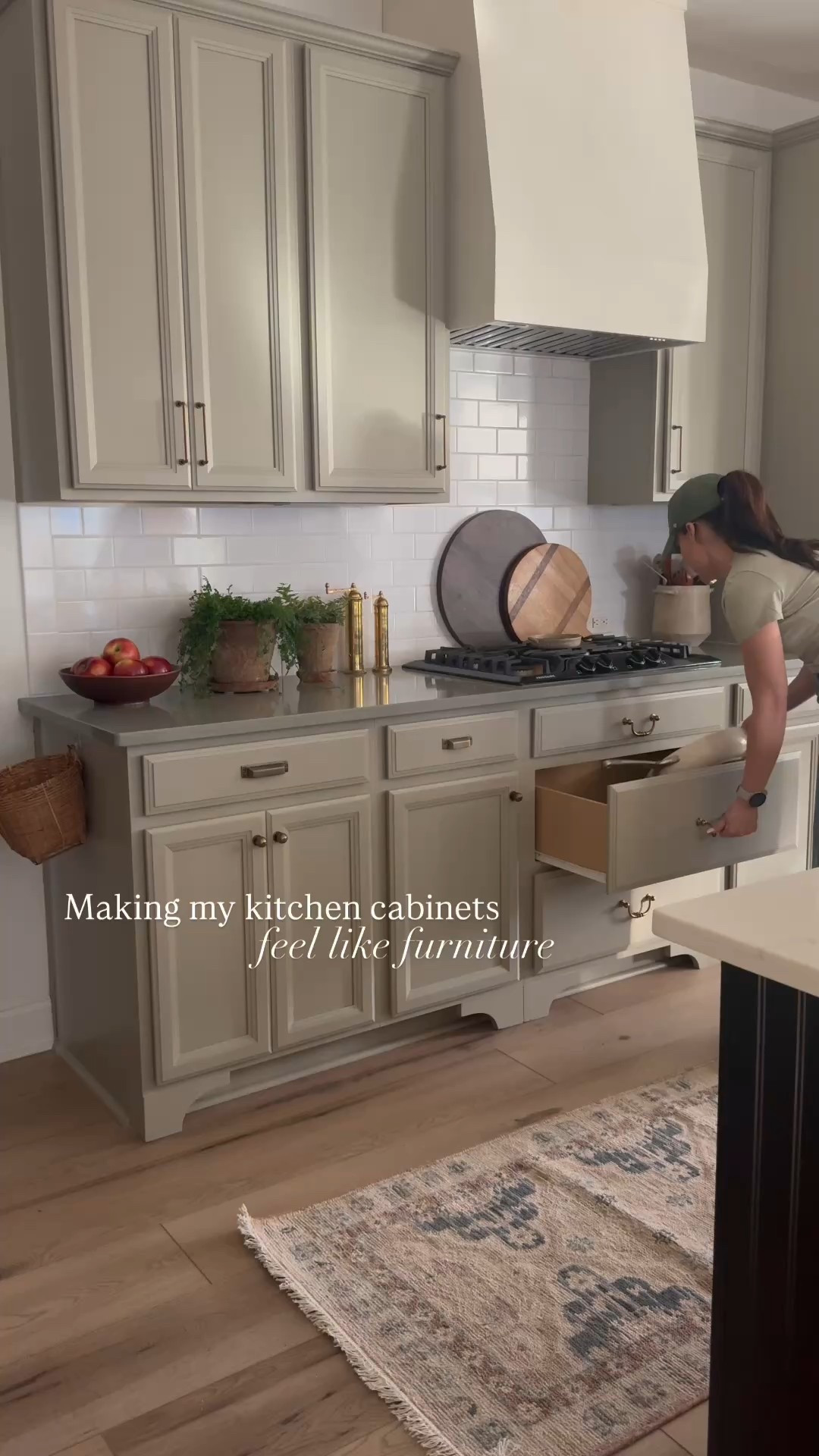 Making my kitchen cabinets feel like furniture. 
Furniture feet are: 8" W x 8" D x 4-1/2" H Cove Pedestal Foot in Rubberwood from Myknobs.com


#LTKdayinmylife #LTKHome