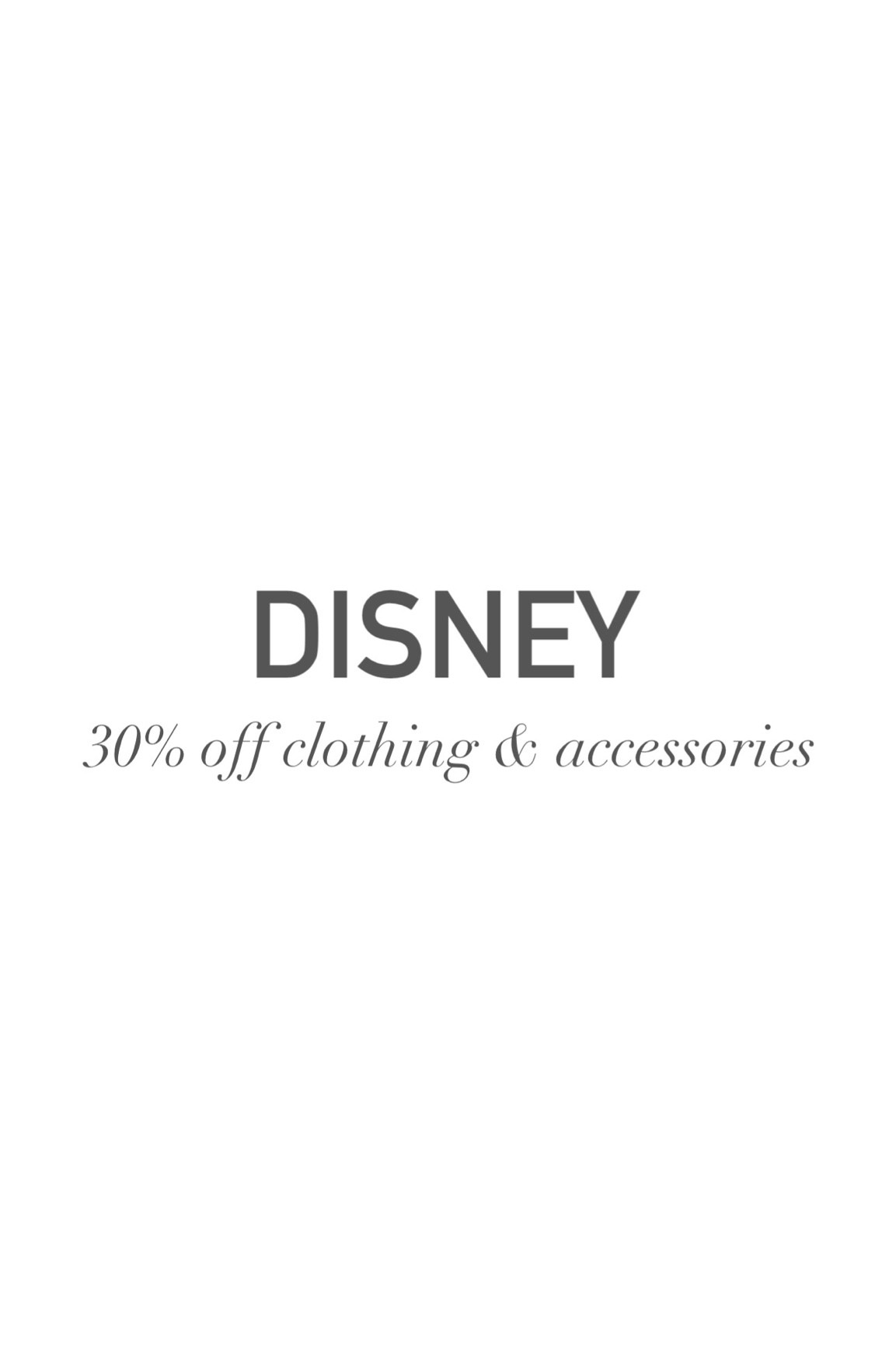 30% off clothing & accessories at Disney!

#LTKsalealert #LTKtravel #LTKunder100