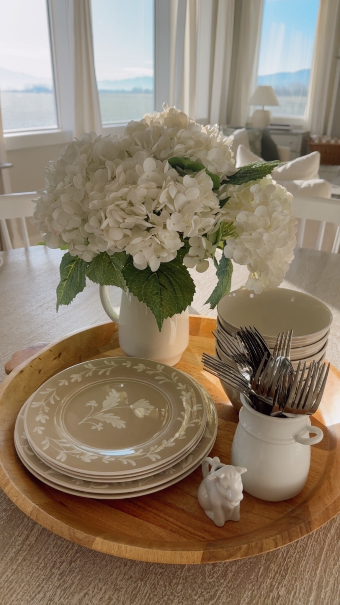 In love with these new dishes and my
Fluffy real touch hydrangeas for early spring decor. 

#LTKmomlife #LTKHome #LTKSeasonal