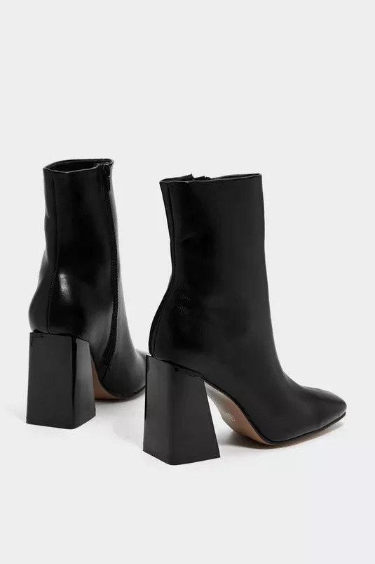 Flared Block Heel High Ankle Boots | Nasty Gal (US)