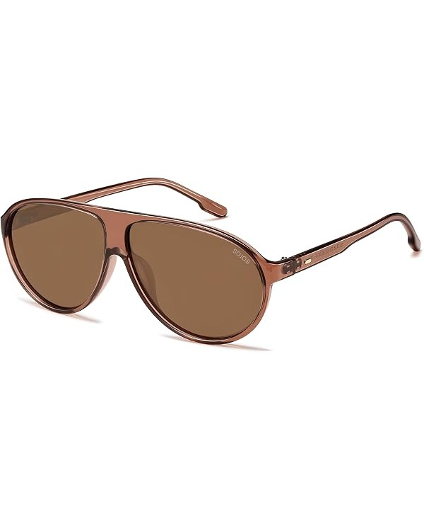 SOJOS Retro Oversized Aviator Polarized Sunglasses for Women Men SJ2726 | Amazon (US)
