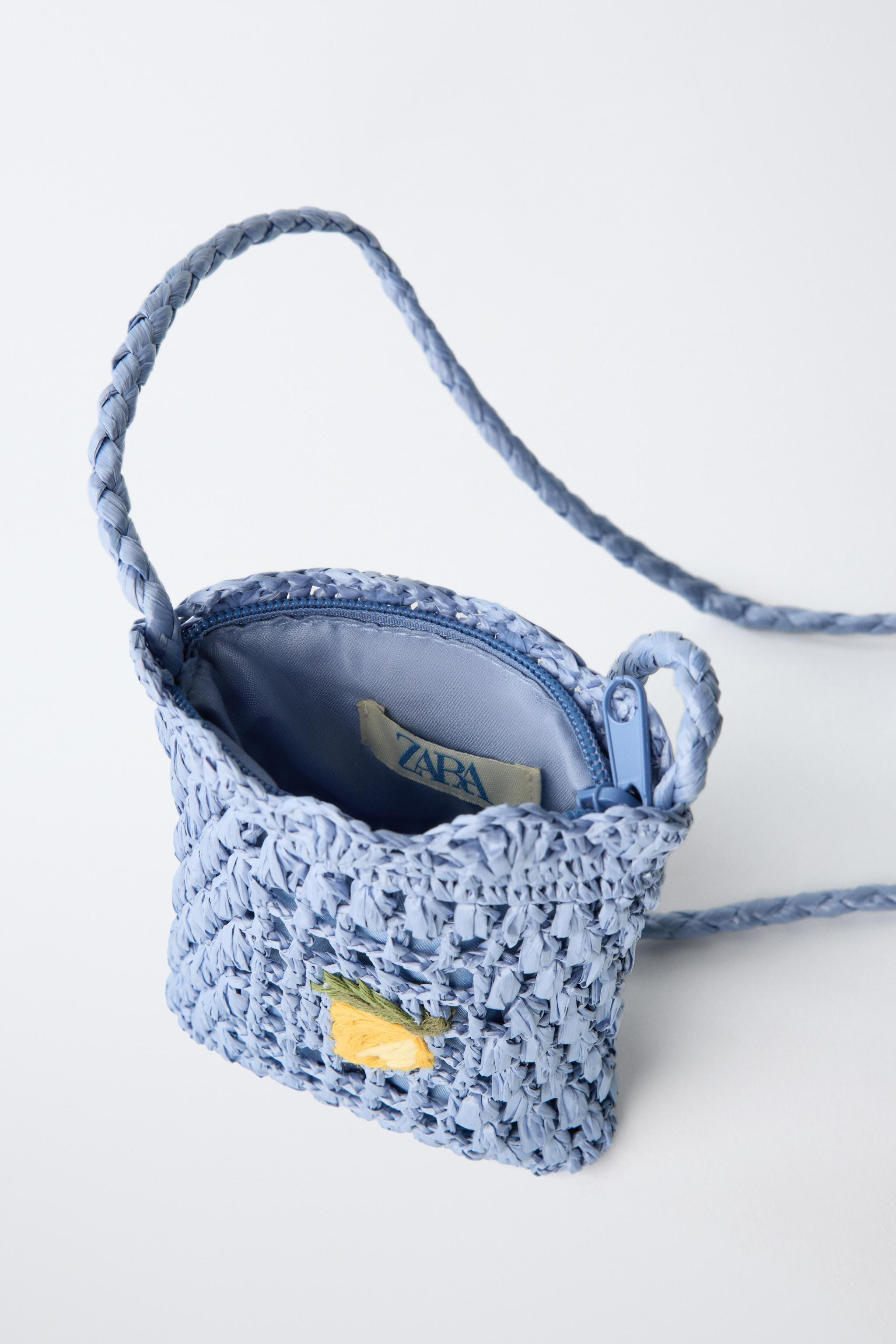 RAFFIA EFFECT FRUIT CROSSBODY BAG | Zara US