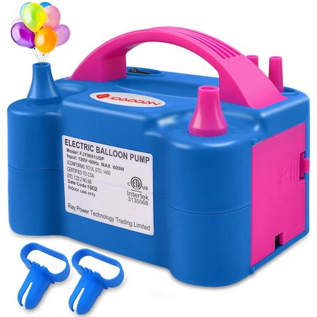 IDAODAN Electric Air Balloon Pump Portable Dual Nozzle Electric Balloon Inflator/Blower for Party De | Walmart (US)